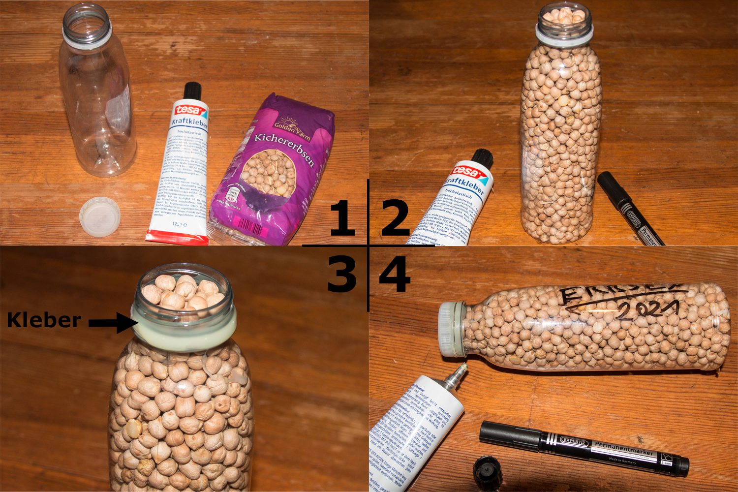 Prepper lagern in PET Flaschen